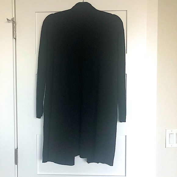 Splendid Long Open Cardigan w/pockets - Black - Picture 2 of 3